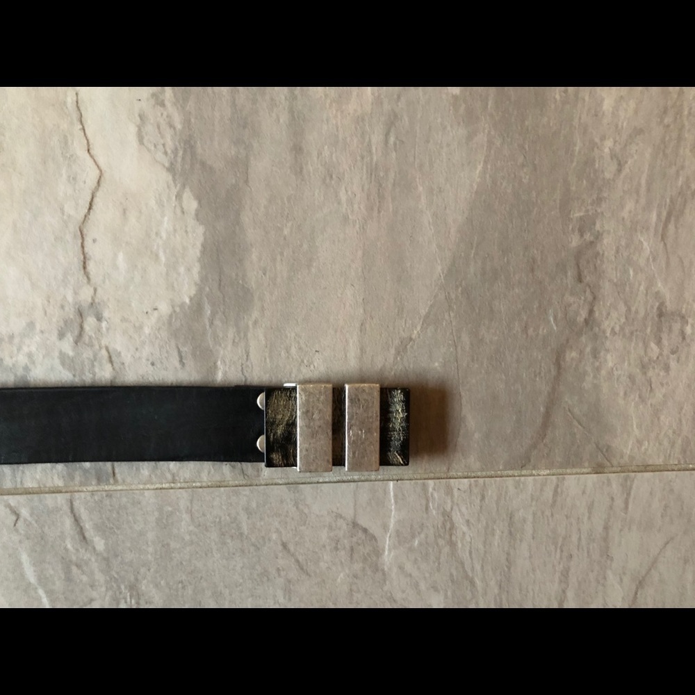 BRAVE Black Leather Belt